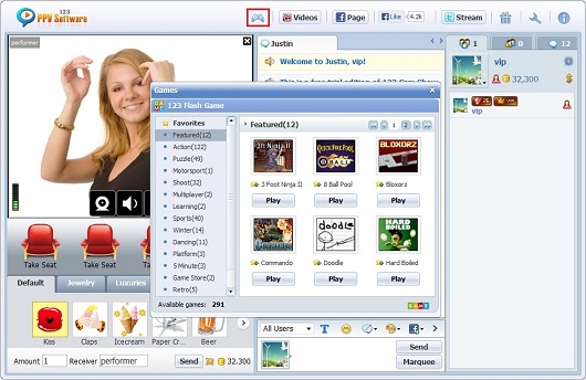 Title: 123 PPV Software Chat Software HD Video, Webcam Chat, HTML Chat, Live PPV Software, Video Chat